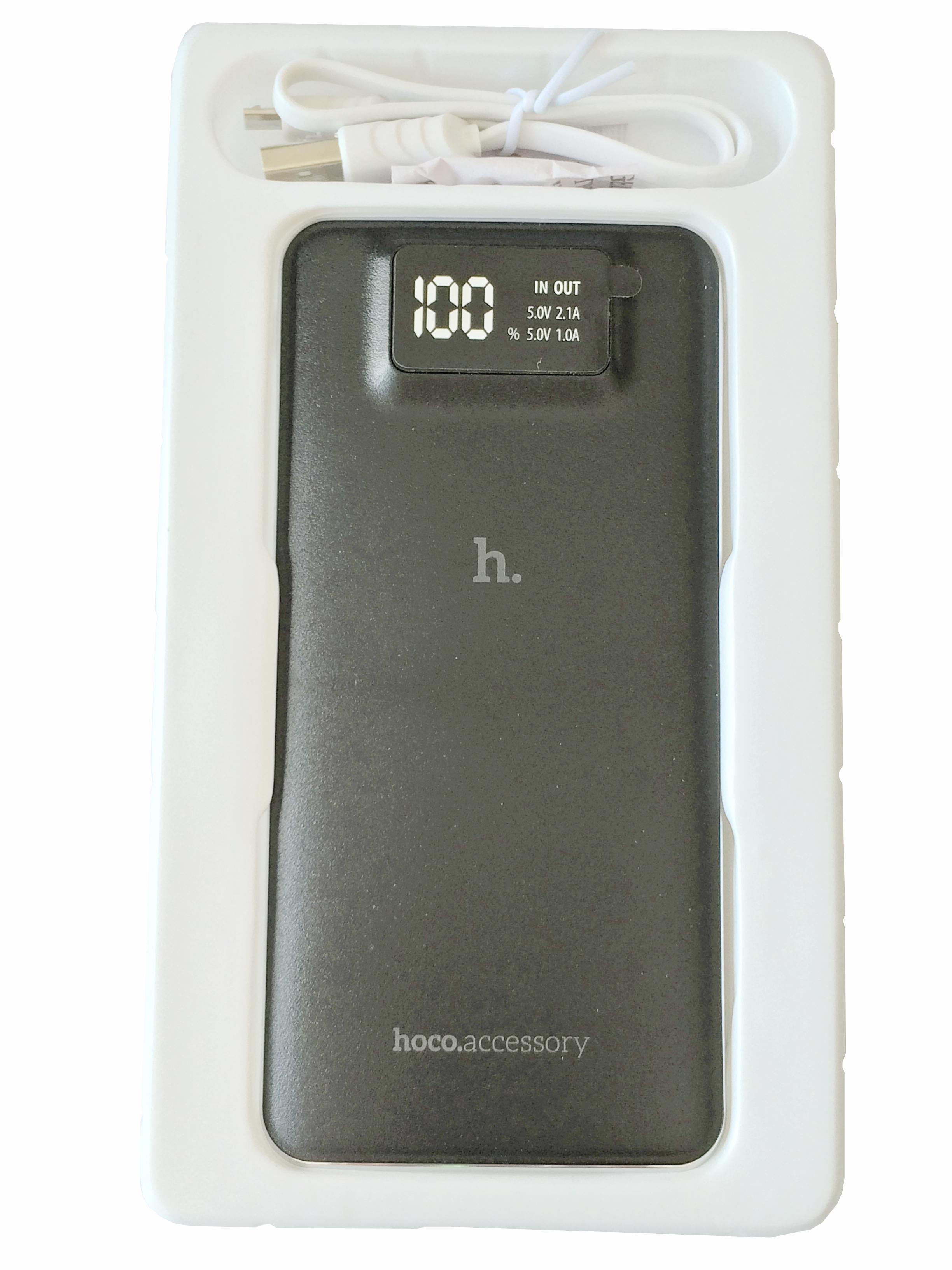 Pin Sạc Dự Phòng Hoco 10000mAh Có Lcd Chính Hãng ( Đen )