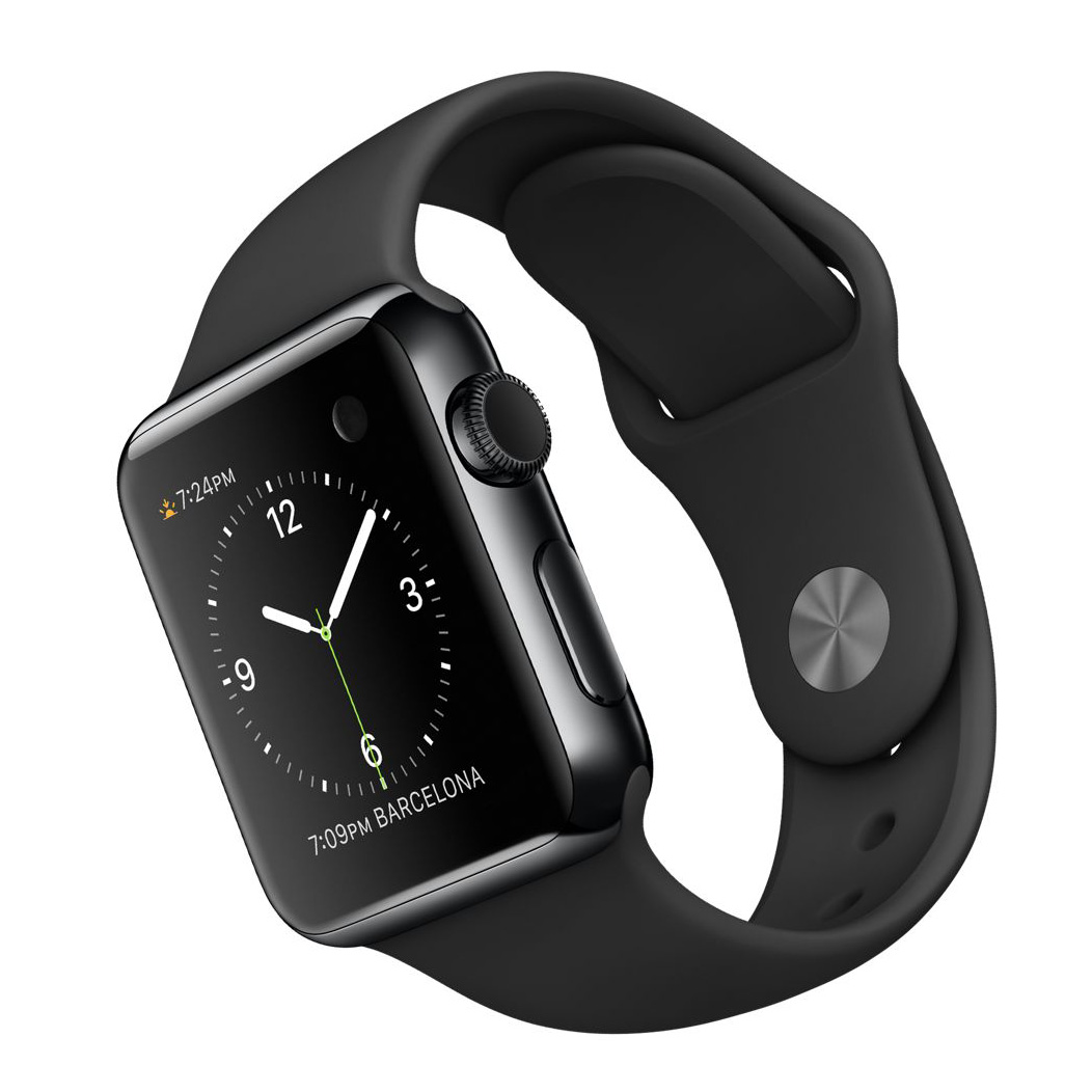 Đồng hồ thông minh Apple Watch 3 42 mm Space Gray Aluminium Case Black Sport Band MQL12