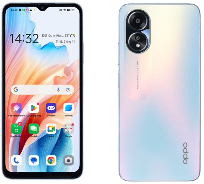 Điện thoại OPPO A18 (4GB-128GB)- Hàng chính hãng